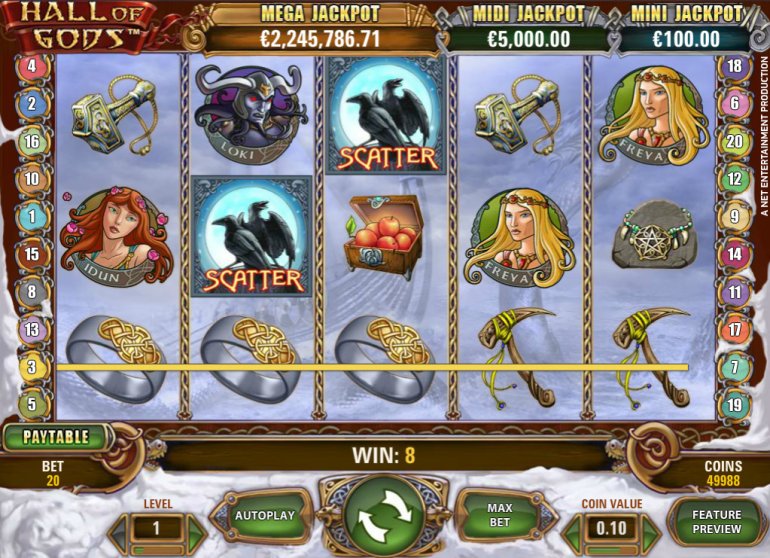 Hall of Gods slot machine